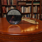 Antique Heavy Brass Magnifying Glass Solid Vintage Magnifier   A Premium Gift