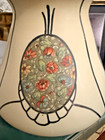 Large Art Nouveau Style Cream Glass Lamp Shade Floral Medallion 4 25    Fitter