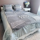 Koolaburra By Ugg Knit Blanket 73  X 54    2 Pillows 18  X 18 