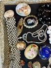 Huge Lot Antique Vintage Jewelry mourning Cameos victorian art Nouveau austria