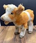 Vintage Steiff Bessie Cow Calf Mohair Plush Made In Germany No Bell No Collar