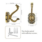 Vintage Wall Hooks Heavy Duty Wall Mounted  Vintage Hooks 2pcs Coat Dragon