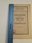 Vtg 1934 Containers Used In Shipping Fruits And Vegetables 1579 Bulletin J10