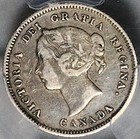 1885 Pcgs Vf 25 Canada Victoria 5 Cents Small 5 Sterling Silver Coin  25120201c 