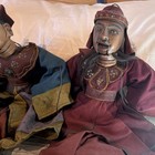 Pair Of Vintage Burmese  Myanmar Traditional String Puppets Dolls