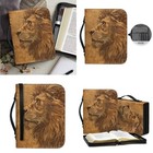 Lotusorchid Lion Print Bible Cover Case L-9 2 X 6x 1 6 Inches Lion Print-brown