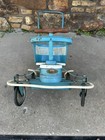 Original Vintage 1950s Taylor Tot Baby Stroller And Walker Blue white Wood Metal