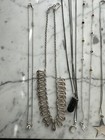 Sterling Silver  Necklace Lot  154g With Stones