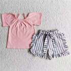 Summer Baby Toddler Girls Leopard Tunic Top Black Icing Shorts Set