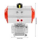2 Inch Pneumatic Ball Valve Stainless Air Actuated Valve Dual Acting 1000psi