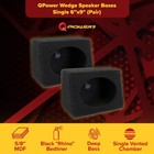 Q Power Q-bomb Qtw6x9 6x9  Car Wedge Speaker Boxes With Bedliner Spray  Pair