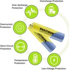 8 Pack  2500mah 3 7v Rechargeable Battery For Flashlight Torch High Drain