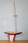 Antique Model Ship Sailboat Pond Boat Nautical Yacht The Pirate Vintage Wood