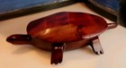 Vintage Hand Carved Wood  Turtle Trinket Box- So Special Great Home Decor Piece 