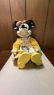 Vintage Minnie Mouse Wind Up Music Figurine Disney Yellow Dress