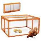 Coziwow Portable Chicken Coop Run Rabbit Hutch Openable Sun Panel Top Pet Cage
