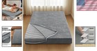 Full Size Futon Mattress Cover Chenille Sofa Protector Slipcover Grey Zippered