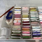 Lot Of 3 Plastic Organized Multi-color Embroidery Floss Sewing Threads-bundle