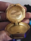 Vintage Estee Lauder Youth Dew Solid Perfume Gold Tone Ruby Red Stone Compact
