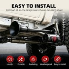 Air Horn For Truck  12v 150db Ultra Loud Motohorn 3 0 Train Black With Button