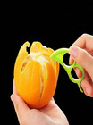 4 Pcs Plastic Orange Peelers - Handy Kitchen Tools For Easy Citrus Peeling - New