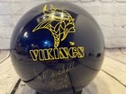Vintage Minnesota Vikings Bowling Ball Undrilled Brunswick Jim Marshall Signed