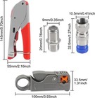 Coax Cable Crimper Tool Kit With 20pcs F Type Rg59 Rg6 Compression Connectors   