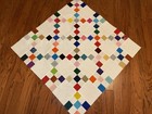 Scrappy Irish Chain Baby Quilt Top  - Lots Of Color