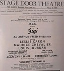 1958 Gigi Leslie Caron Louis Jourdan Stage Door Theatre San Francisco Playgoer