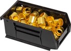 Akro-mils 30220 Black Plastic Storage Boxes Hanging Stackable Containers 24-pack