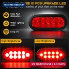 2pcs Luces Para Trailer Led Traila Remolques Camiones Truck Luz 10 Leds 6 