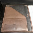 Vintage Coach Brown Buffalo Leather Folder Organizer Planner Notepad  10 X12 New