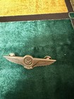 United Air Lines Employee Badge Flight Attendant Wing Pin 3 Gems 20 Years