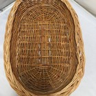 Wicker Basket Unisex Medium Brown Oval Woven Willow Storage Tray Cottagecore