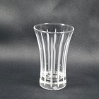 Cut Etched Crystal Shot Glass 3 5  Heavy Base Barware Clear Vintage Style