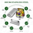 304 Stainless Steel Bento Box 47oz 1400ml Leak-proof Lunch Box With Removable   