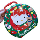 Vtg Sanrio Tin Hello Kitty Christmas Wreath Rare Big 9  Kawaii Holiday Decor 90s