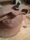 Antique Southwest Cast Iron Dinner Bell Longhorn Signed Mexico 