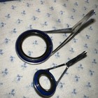 Fuji Speg Spinning Single Foot Guides Qty  1  Set 11 Pc  Blue With Black Ring 