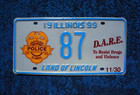 1999 Illinois Grayslake Police Department License Plate Dare Festival