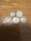 Canada Canadian Silver Coin Lot - 5 Cent Dime Quarter Half Dollar - 14 Coins