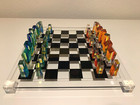 Mid Century Modern Op Art Acrylic Lucite  Charles Hollis Jones Chess Set