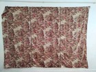 Antique Fabulous French Printed Floral Textile Fabric Interior Panel Three Part