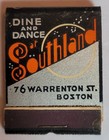 Rare 1940 Southland Jazz Cafe Matchbook - Count Basie s Favorite Spot To Perform