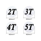 Clothing 2t 3t 4t 5t Size Sticker Label Coding Label 25mm 1inch Dia 4 Roll 2000