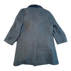 Vintage Lakeland Houndstooth Overcoat Faux Fur Collar Lining Black White 40