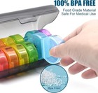 Weekly Pill Box Organizer 7 Day Medicine Storage Case 2 Times A Day Daily Am Pm