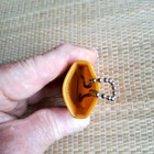 Vtg Caterpillar Cat Tractor Co Old Logo Block C Key Chain Case Holder Vintage