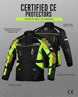 Jag Touring Motorcycle Jacket For Men  Dual Sports Water Resistant Adventure