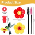 18pcs Hummingbird Feeders Replacement Flowers  Pet Bird Feeder Parts With 2 C   